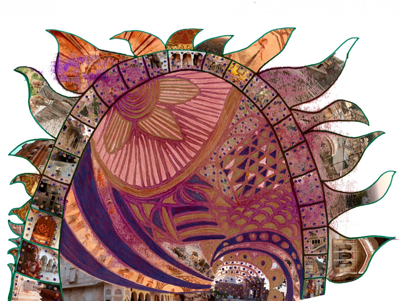 Sonnengot Surya. Galta, Jaipur. Fotocollage, 80x60 C-Print, matt