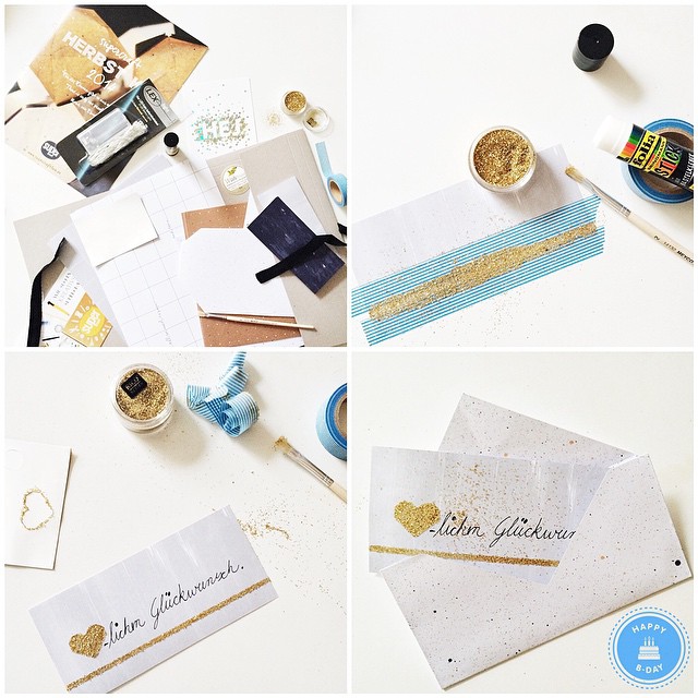 Nach einer anstrengenden Woche fand ich Anfang Oktober mein #supercraft-Paket auf dem #Schreibtisch. Aufgemacht & sehr gefreut. ... Und sogleich hatte das Supercraft Kit den ersten Einsatz: Eine Geburtstagskarte für Schwiegermama. #Glitzer #diy #dowhatyoulove #hooray #hoorayfortoday #paper #papercraft #birthday #geburtstag #ignice #glitter #papier #doityourself