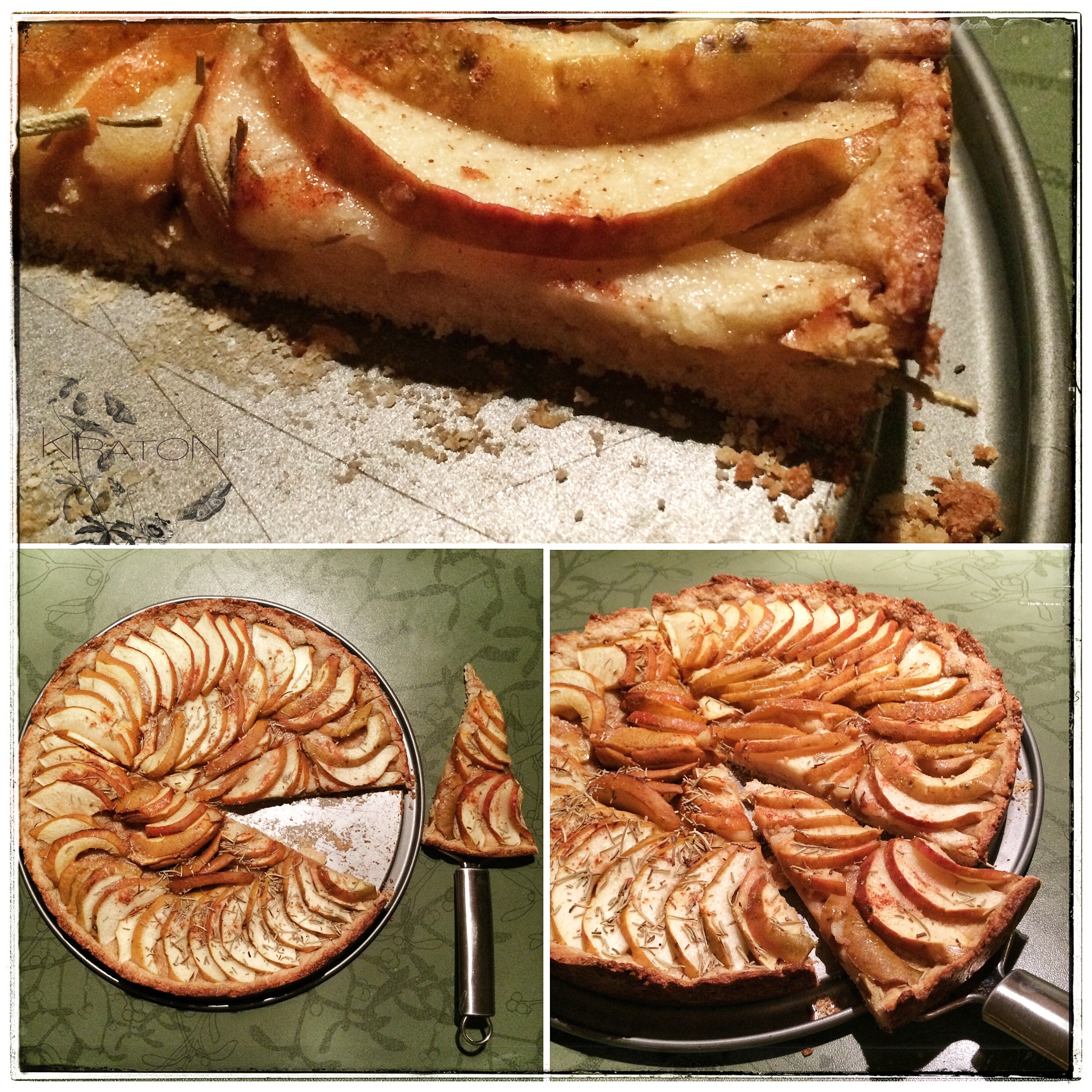 Süßes und Saures: vegane Apfel-Tarte mit Rosmarin. – kiraton.