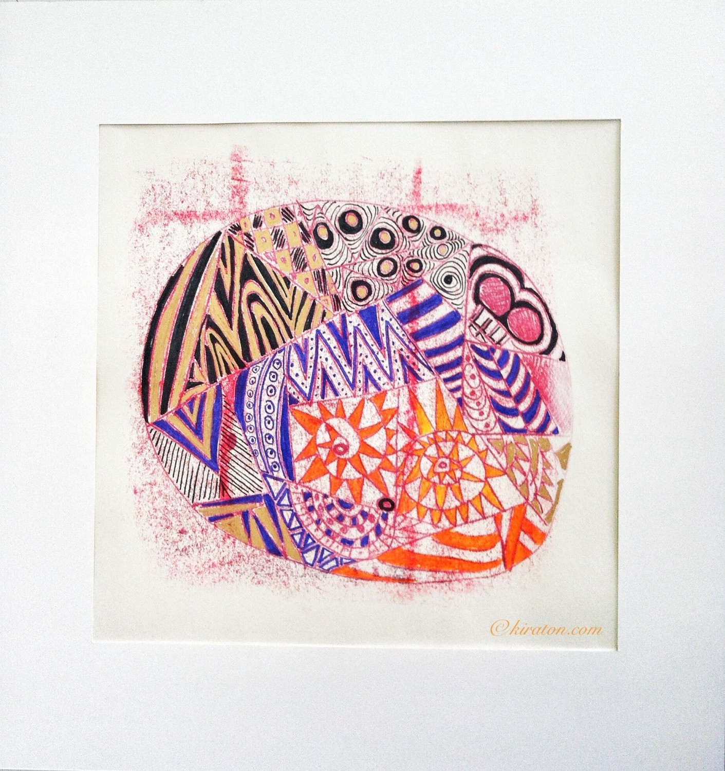 Übermalte Monotypie.