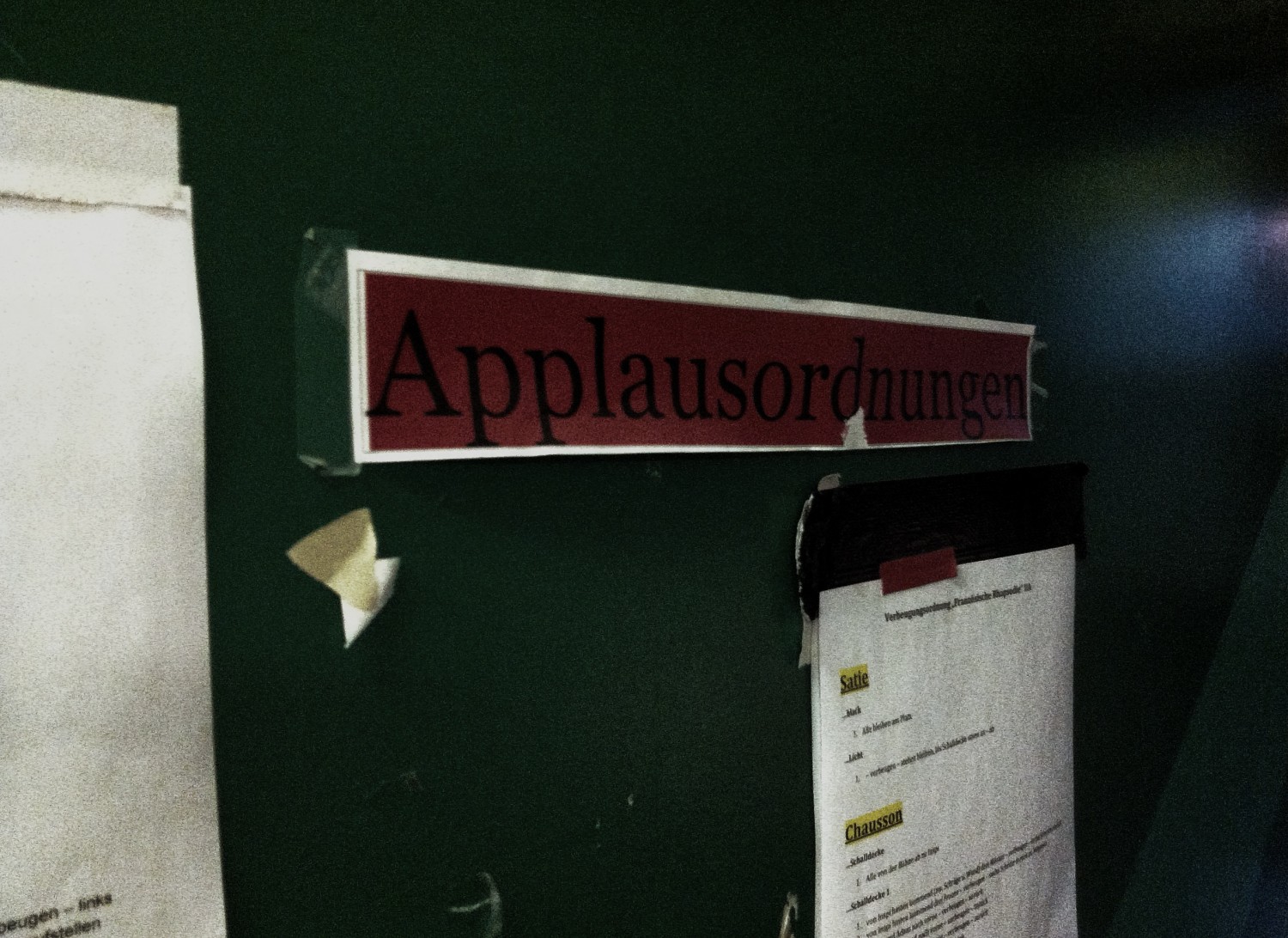 Applausordnungen.