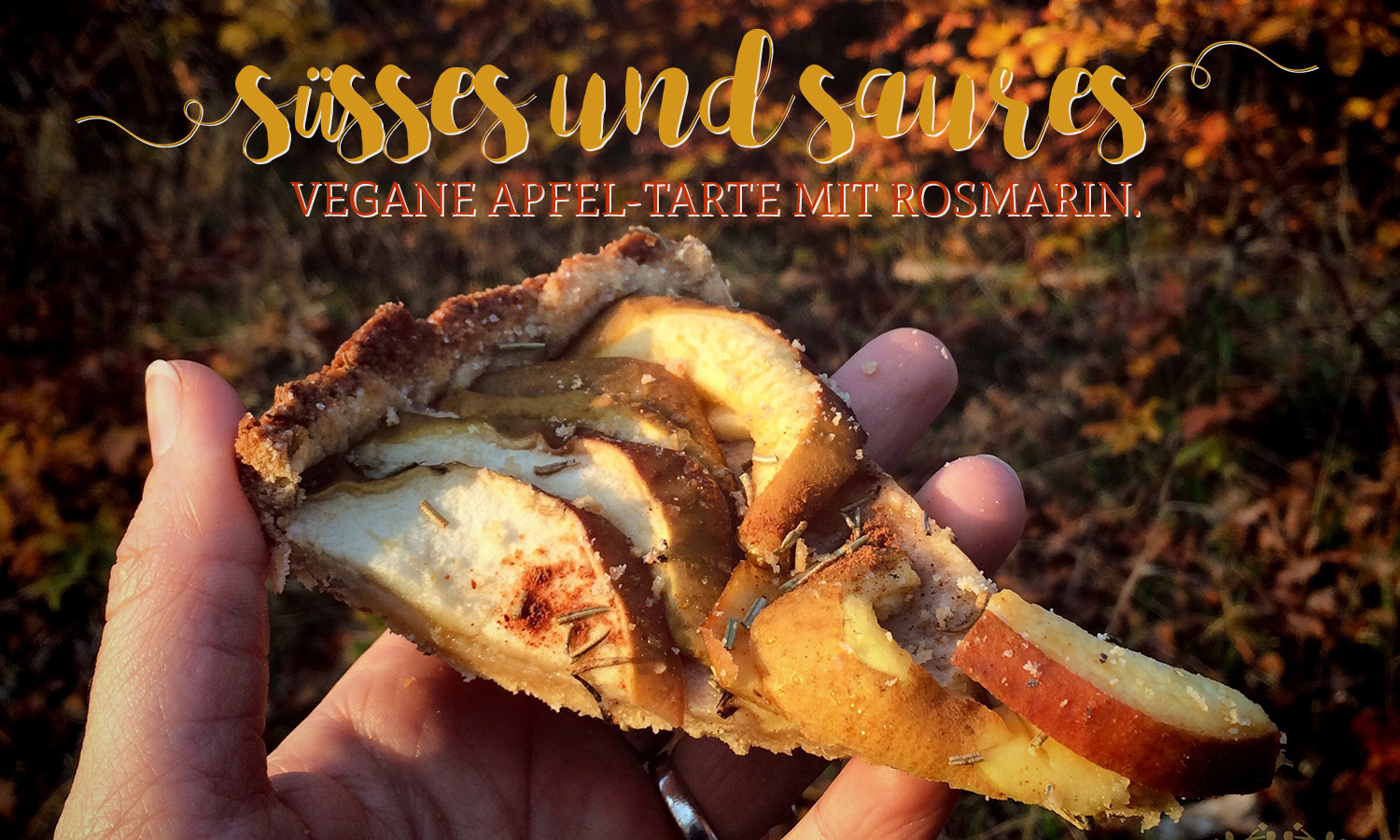 Süßes und Saures: vegane Apfeltarte mit Rosmarin