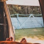 Blick aus meinem Fenster. Window with a view. Morgens im Urlaub, halb elf in SPO. Der Blick aus meinem Fenster bzw. Bulli.