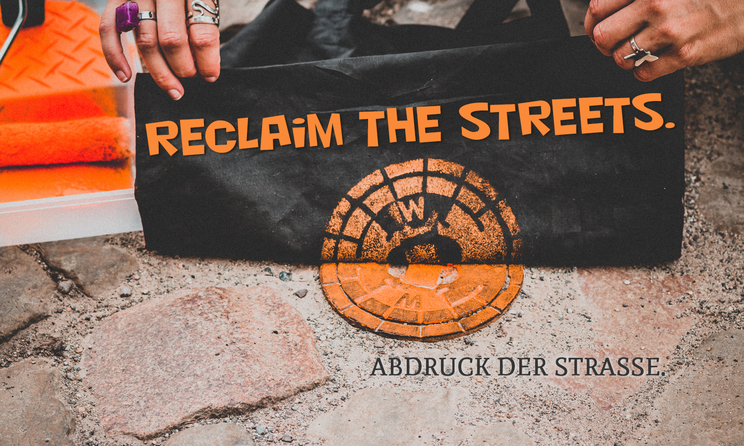 Reclaim the streets. Abdruck der Straße.
