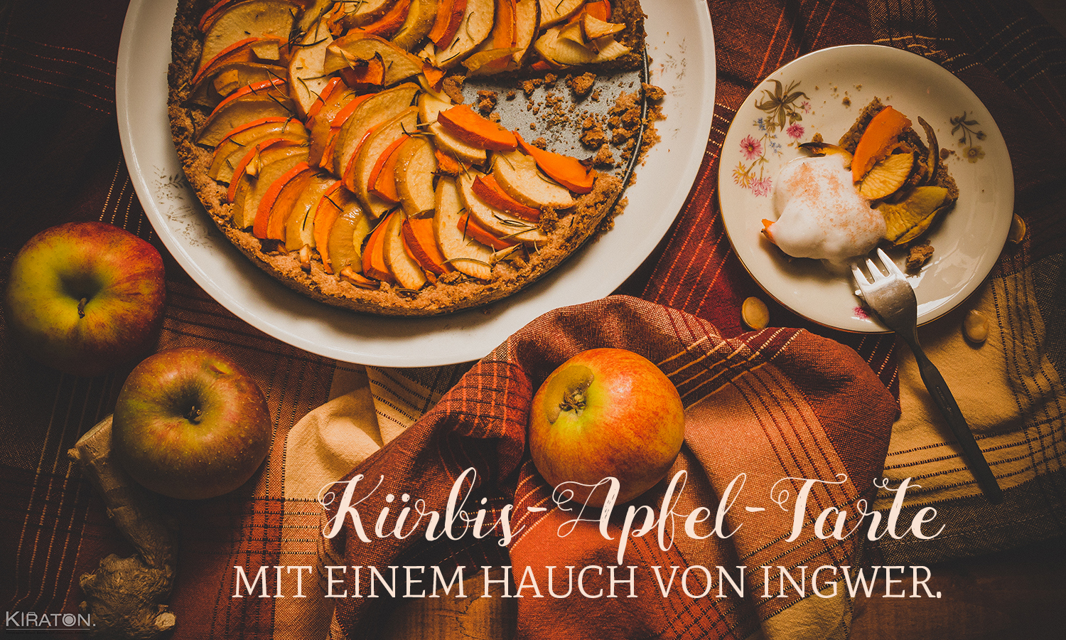 Titelbild: Kürbis-Apfel-Tarte mit einem Hauch von Ingwer